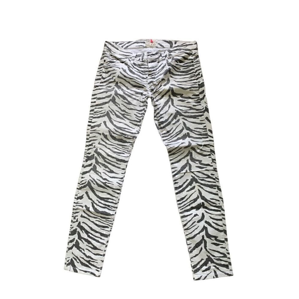 Current and Elliott zebra print jeans low rise Sz 27